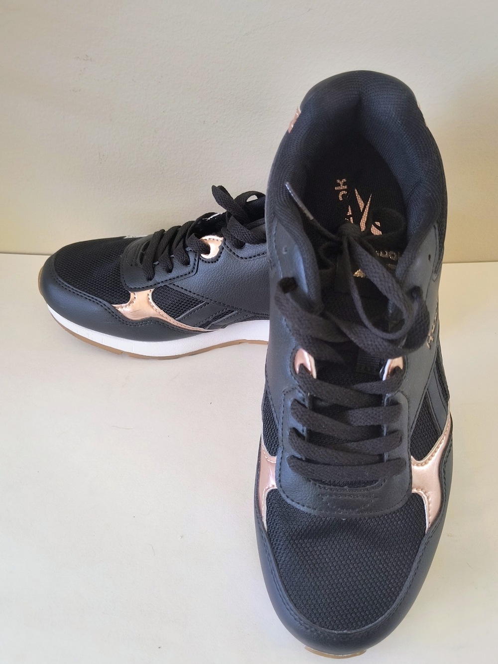 Reebok Black Sneakers with Rose Gold Details